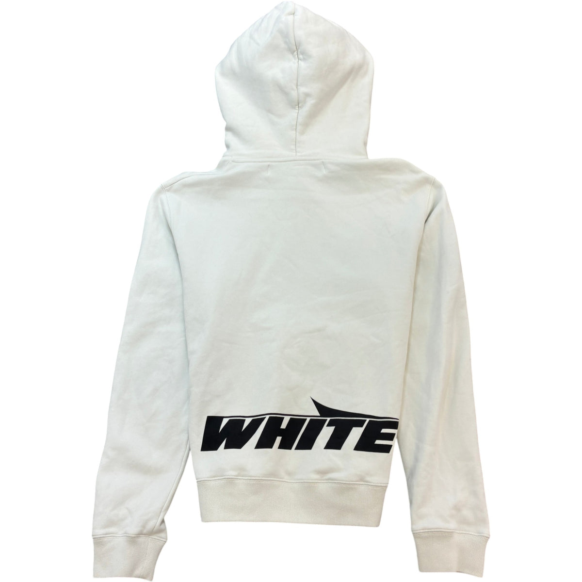 Men's Logo Print Hoodie White Size M - Photo 2