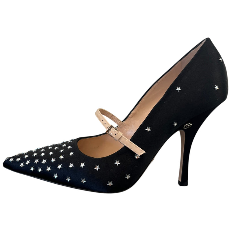 Women's Jodie Embellished Satin Heels Black Size EU 37 / UK 4