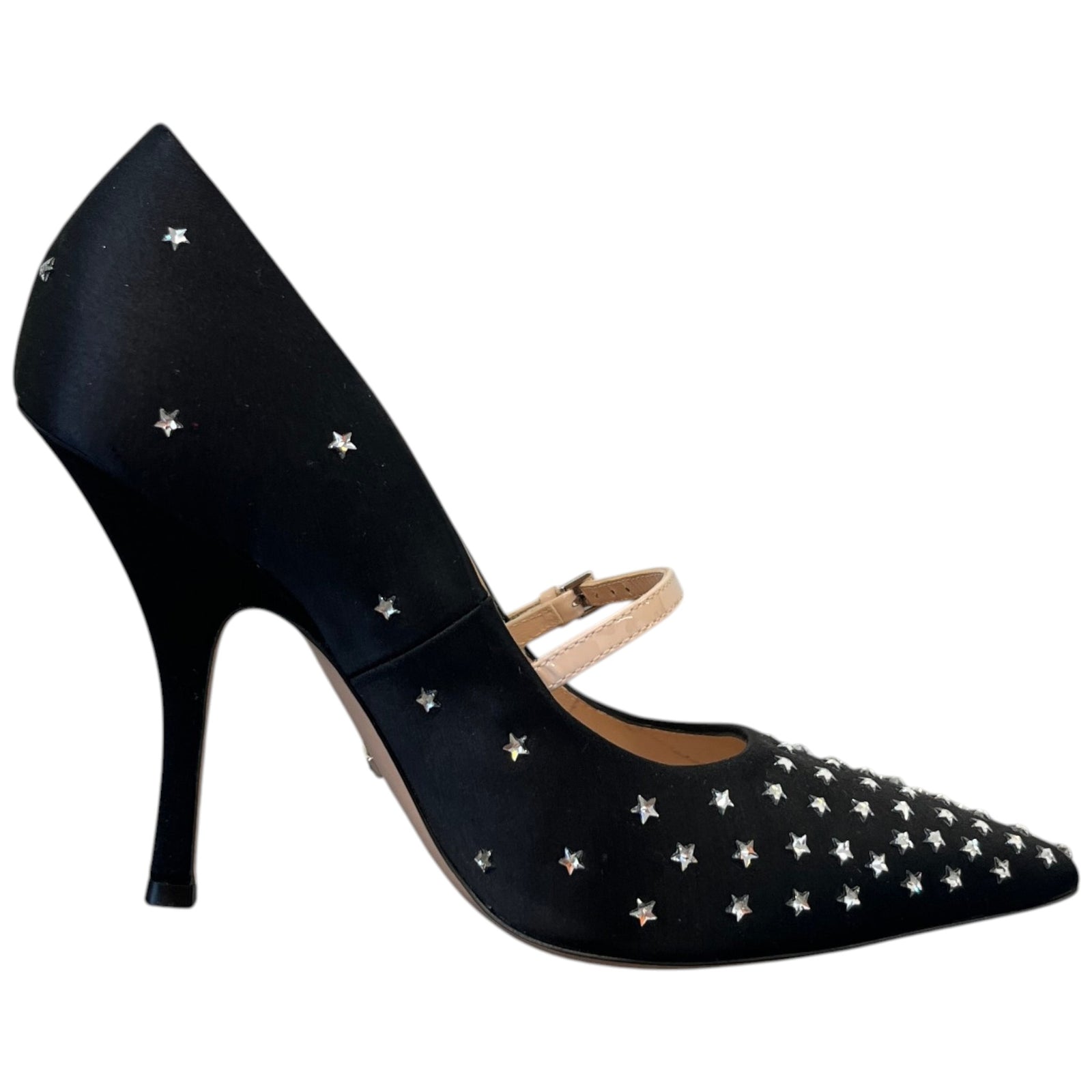Women's Jodie Embellished Satin Heels Black Size EU 37 / UK 4 - Photo 4