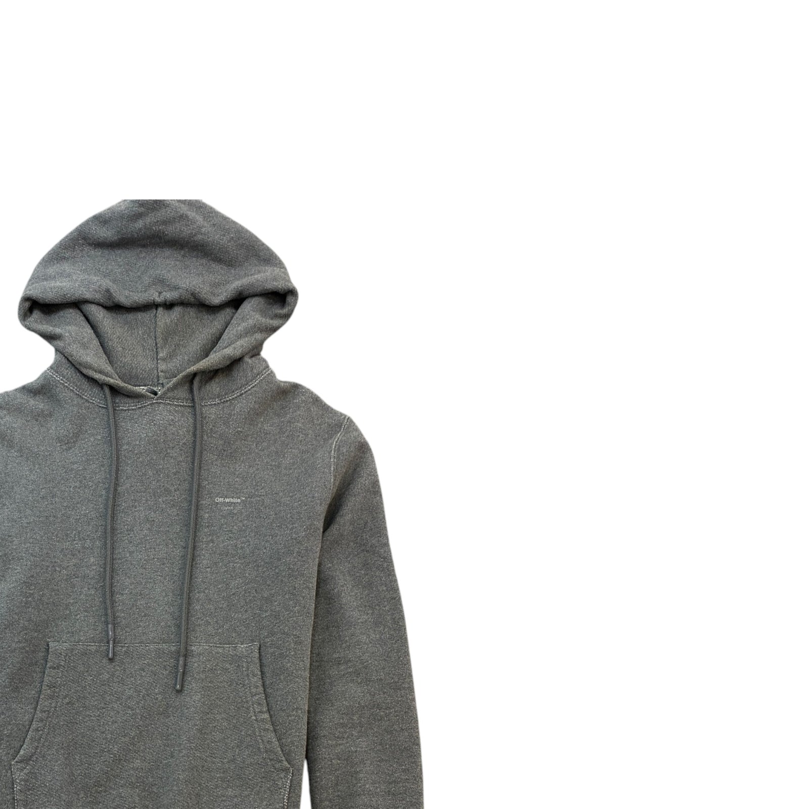 Men's Embroidered Arrows Hoodie Grey Size S - Photo 3