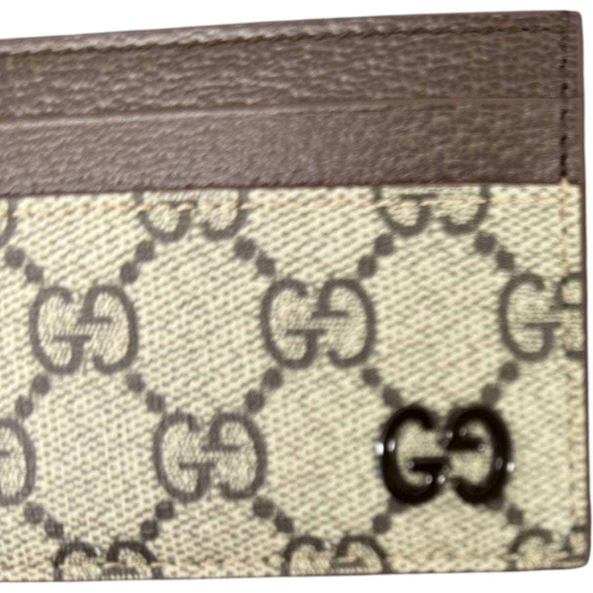 Men's GG Supreme Card Holder Beige - Photo 8