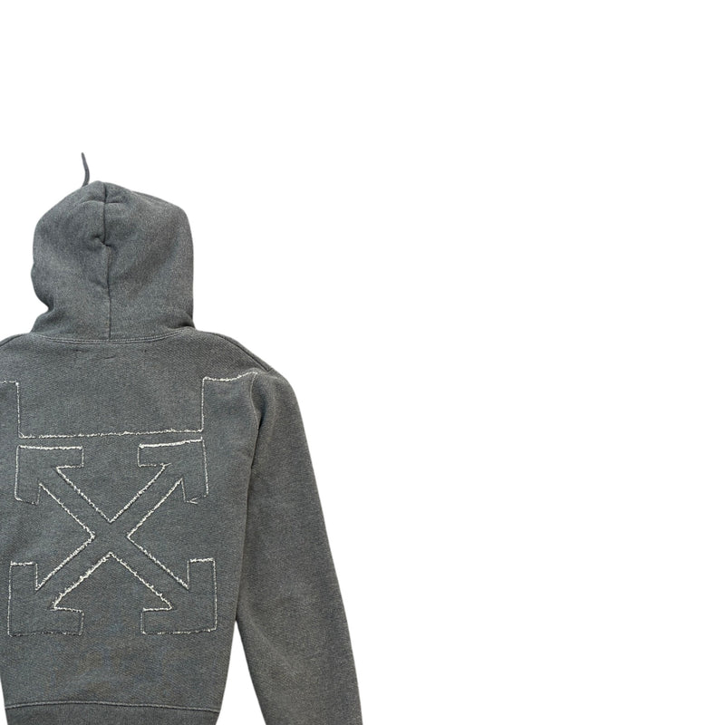 Men's Embroidered Arrows Hoodie Grey Size S