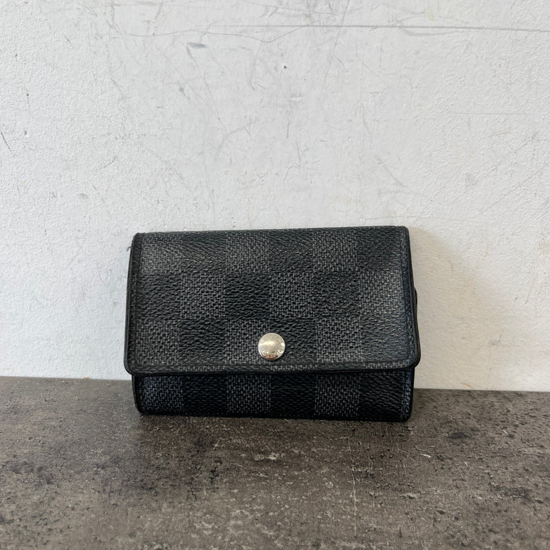 Men's Damier Graphite Key Holder Keyring Black