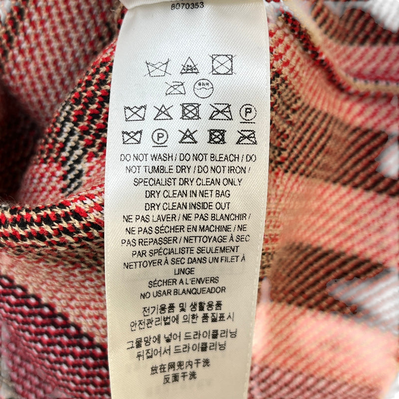 Women's Checkered Cardigan Beige Size M / UK 10