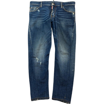 Men's Distressed Jeans Blue Size L / W34