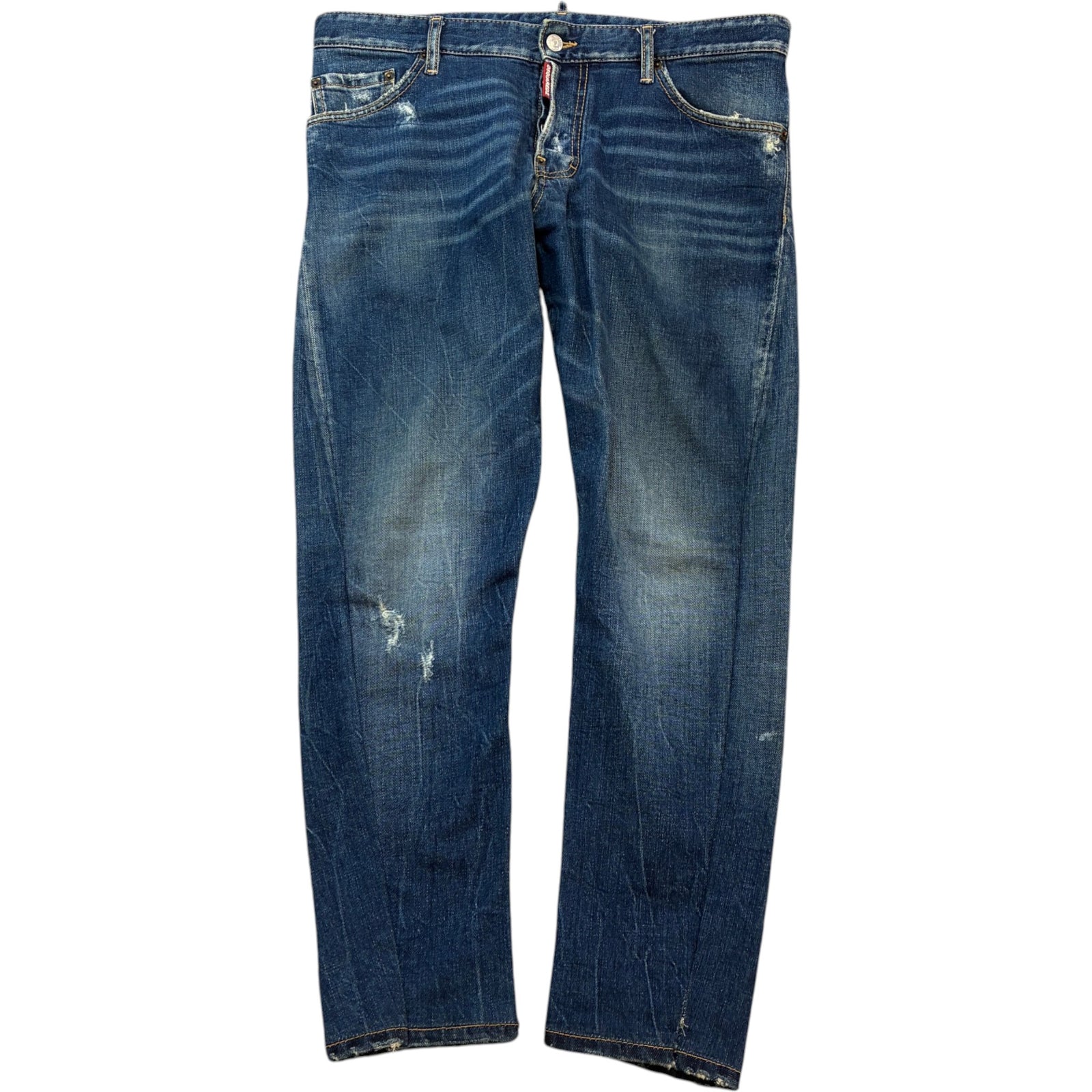 Men's Distressed Jeans Blue Size L / W34 - Photo 1