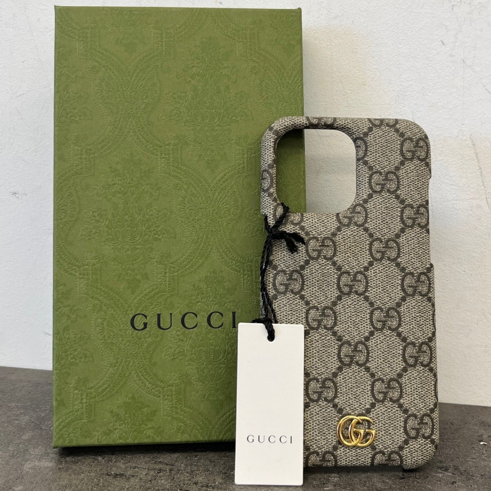 Women's GG Supreme Ophidia iPhone 15 Pro Max Phone Case Beige - Photo 8