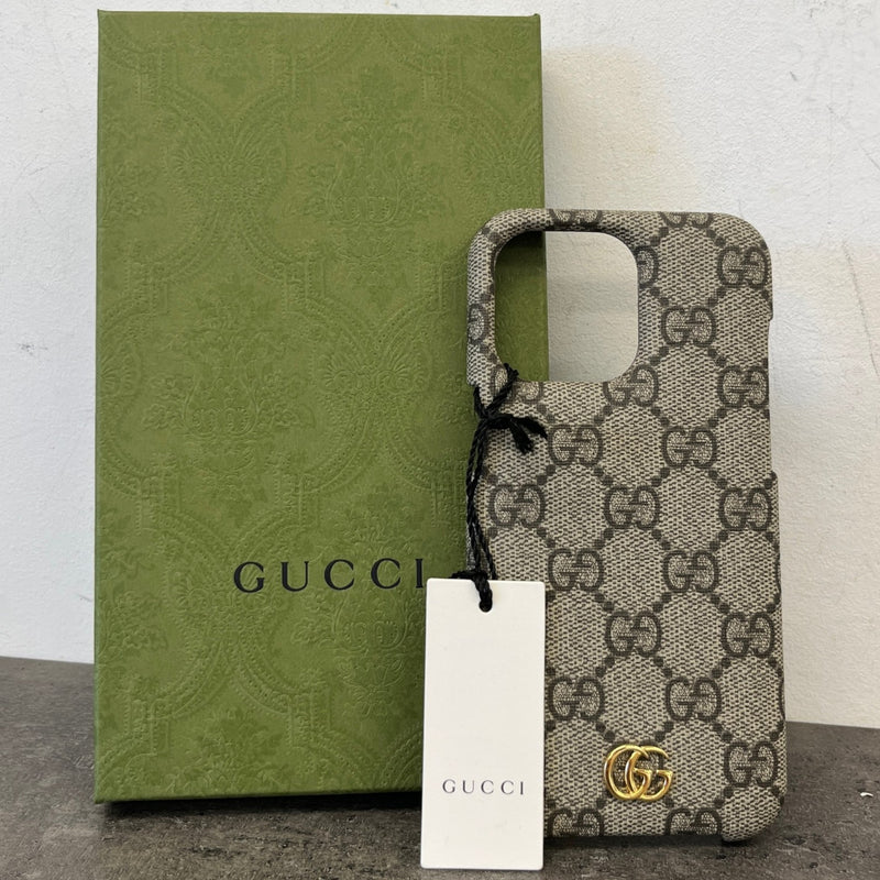 Women's GG Supreme Ophidia iPhone 15 Pro Max Phone Case Beige