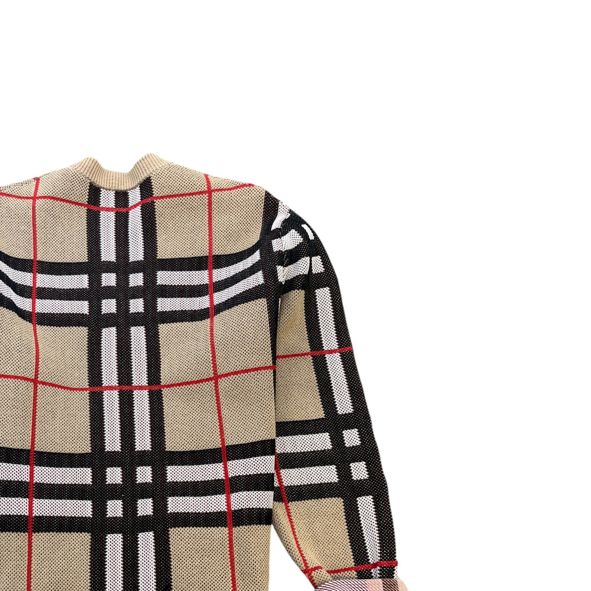 Women's Checkered Cardigan Beige Size M / UK 10 - Photo 4