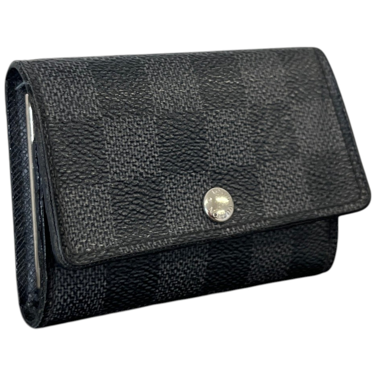 Men's Damier Graphite Key Holder Keyring Black - Photo 3