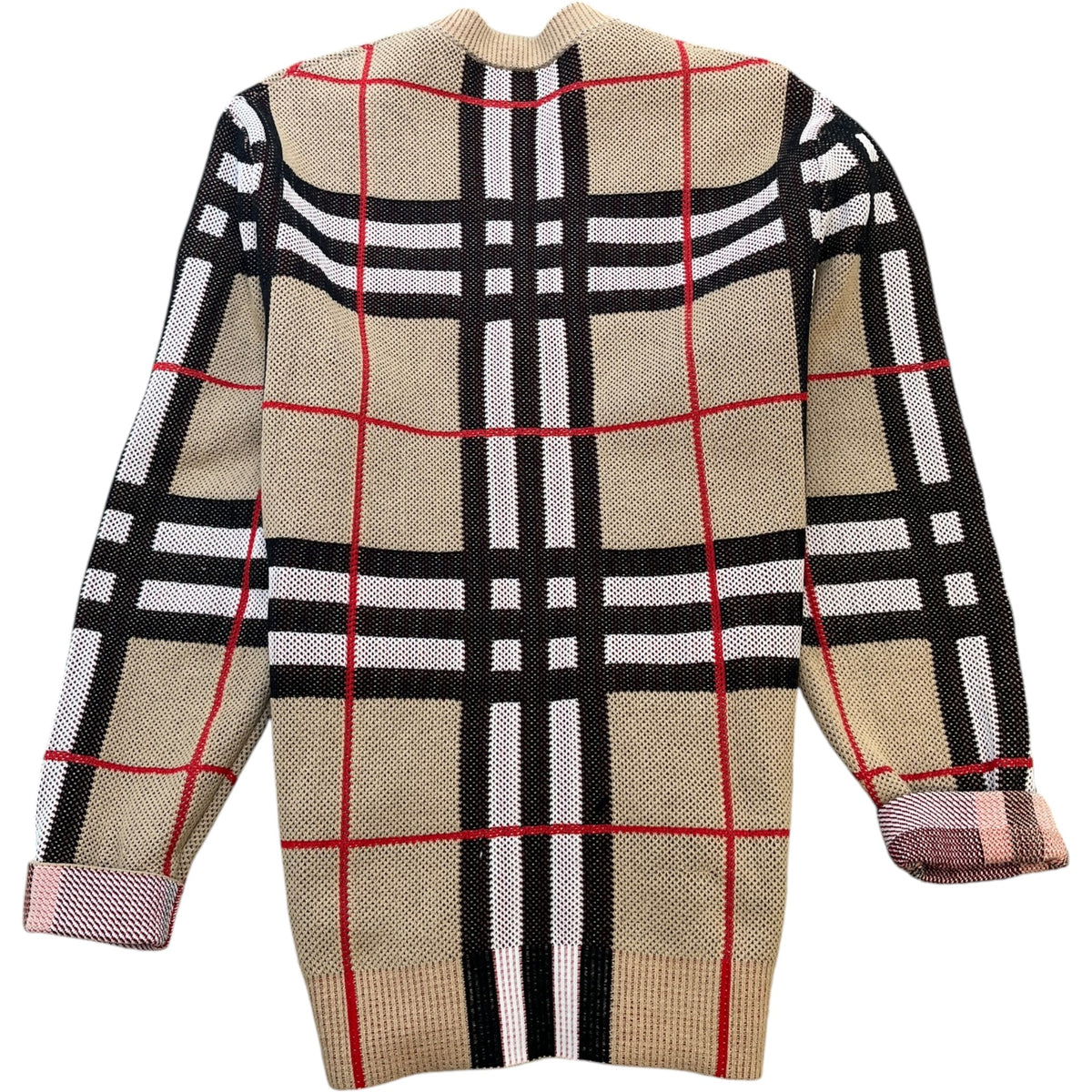 Women's Checkered Cardigan Beige Size M / UK 10 - Photo 2