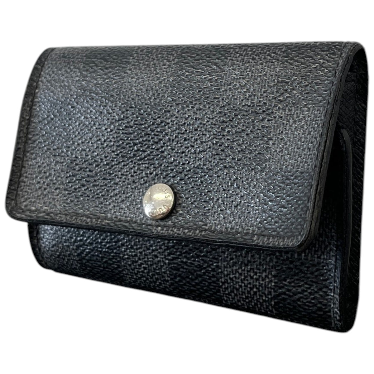 Men's Damier Graphite Key Holder Keyring Black - Photo 4