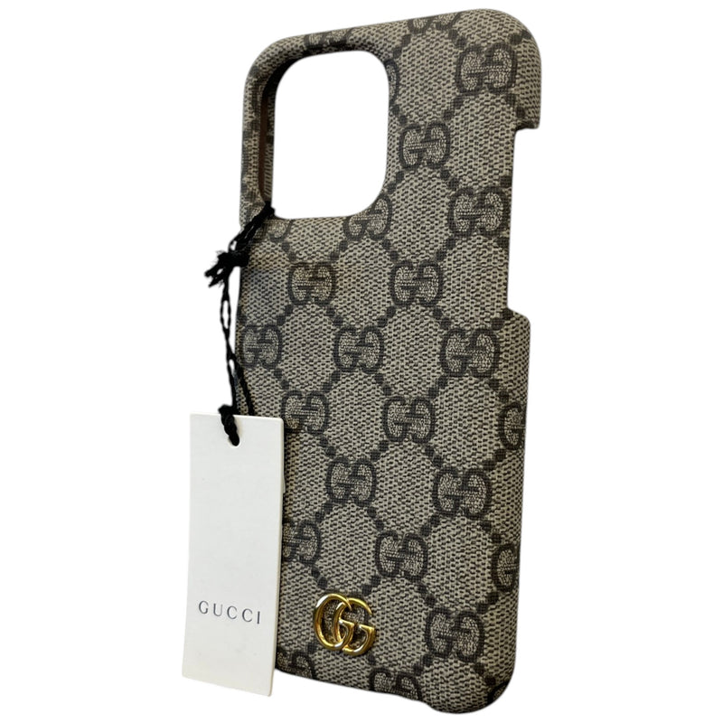 Women's GG Supreme Ophidia iPhone 15 Pro Max Phone Case Beige