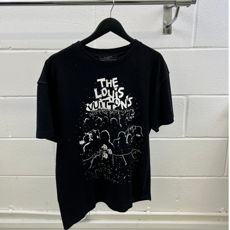 Men's Concert Print T-Shirt Black Size M