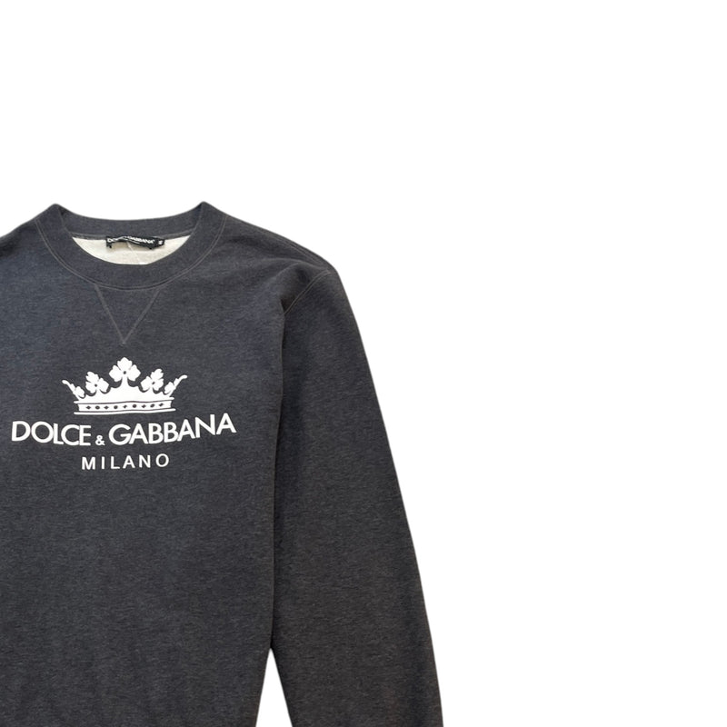 Men's Logo Print Sweatshirt Grey Size M