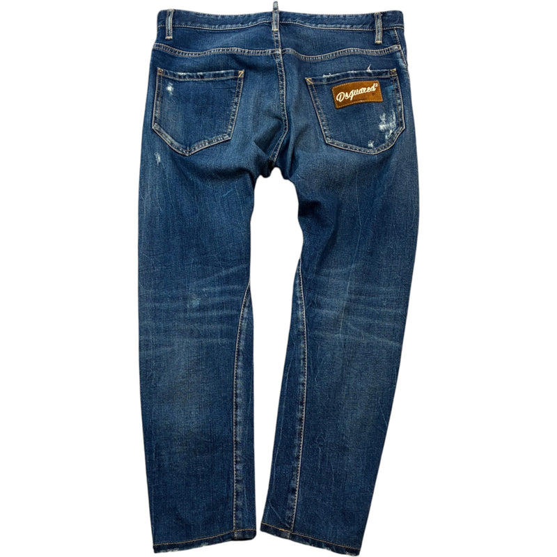 Men's Distressed Jeans Blue Size L / W34
