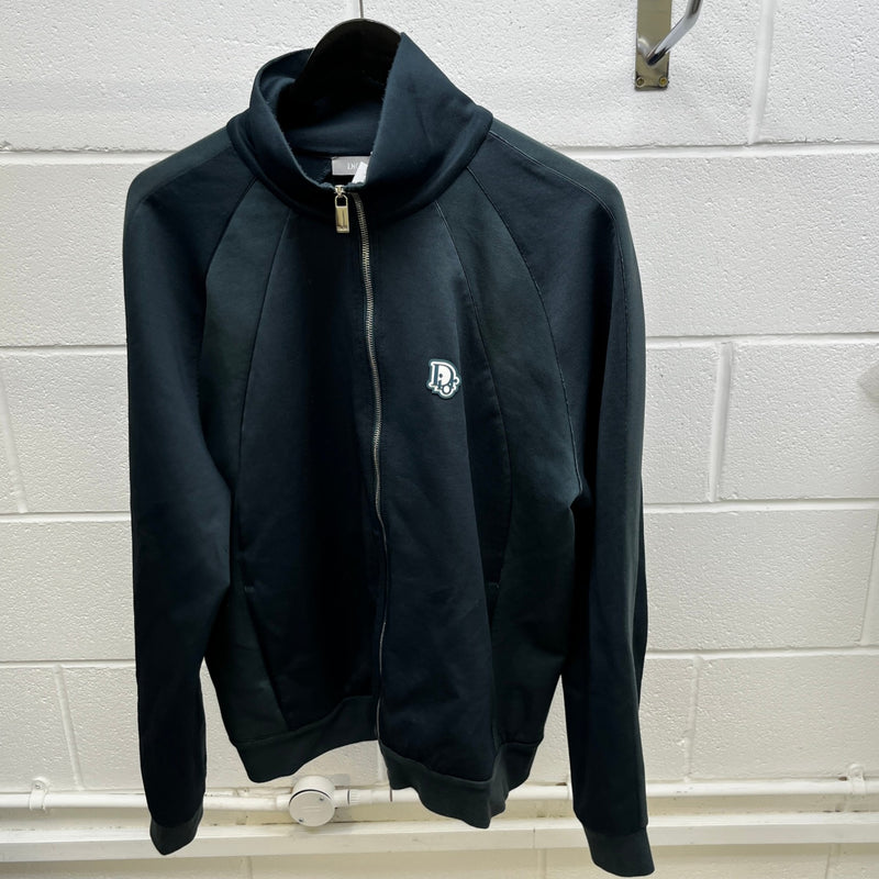 Men's Zip Up Track Jacket Green Size XL