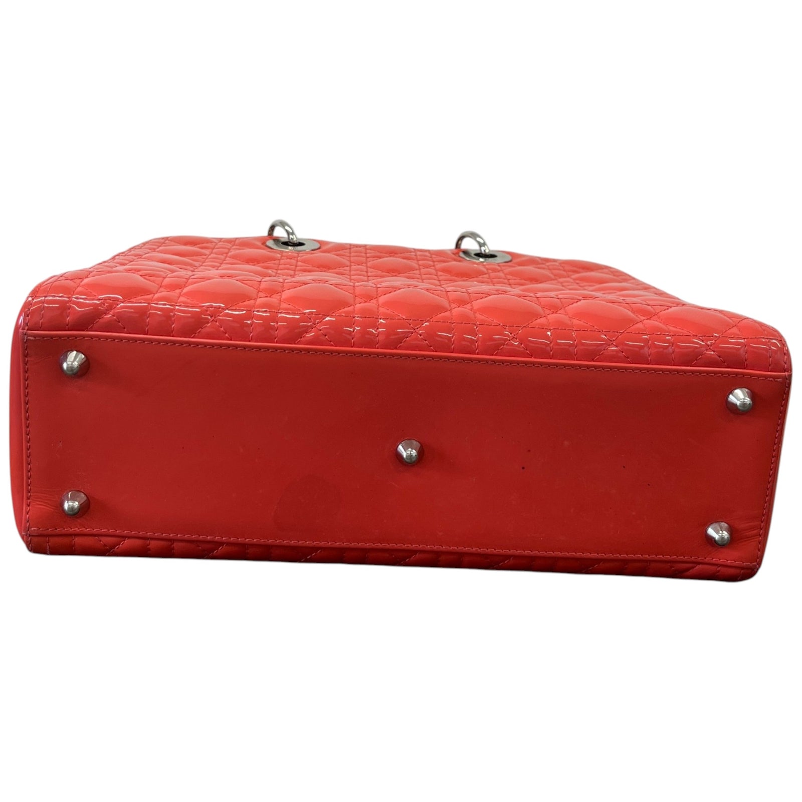 Women's Large Lady Dior Handbag Red - Photo 12