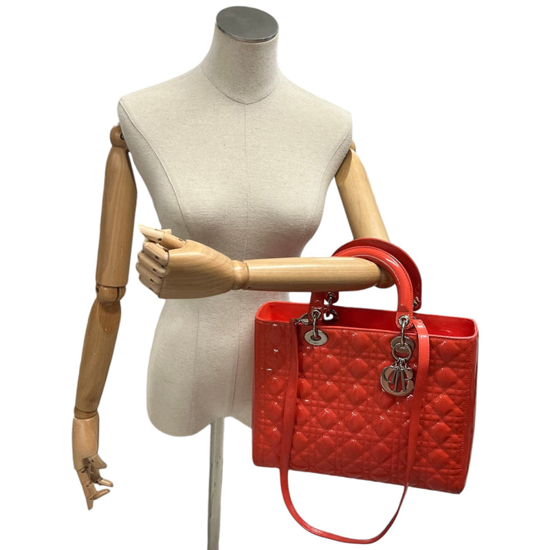 Women's Large Lady Dior Handbag Red