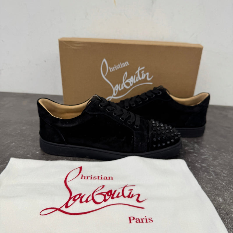 Men's Louis Junior Spikes Flat Low Trainers Black Size UK 5 / EU 39