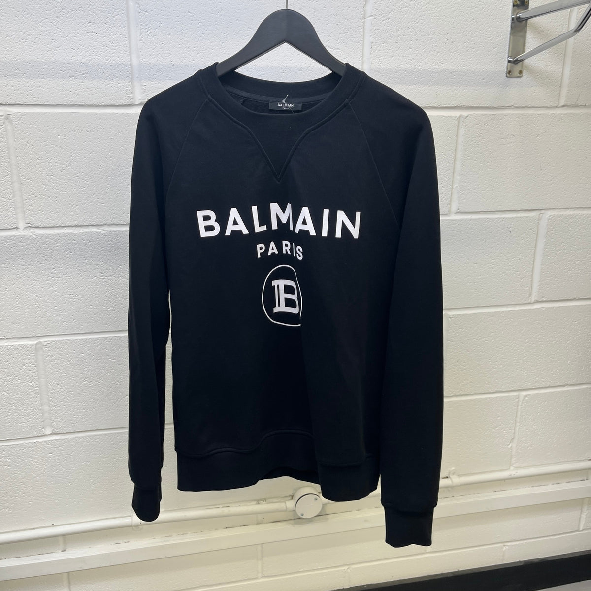 Men's Logo Print Sweatshirt Black Size M - Photo 9