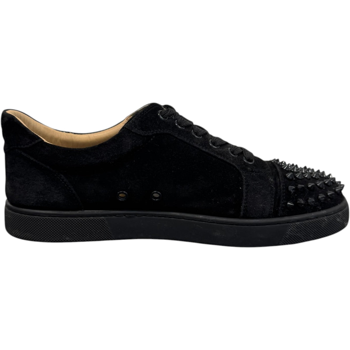 Men's Louis Junior Spikes Flat Low Trainers Black Size UK 5 / EU 39 - Photo 4