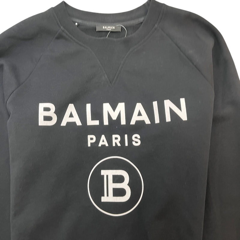Men's Logo Print Sweatshirt Black Size M