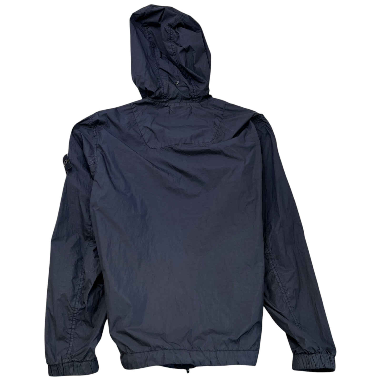 Men's Applique Logo Crinkle Reps Jacket Black Size M - Photo 2