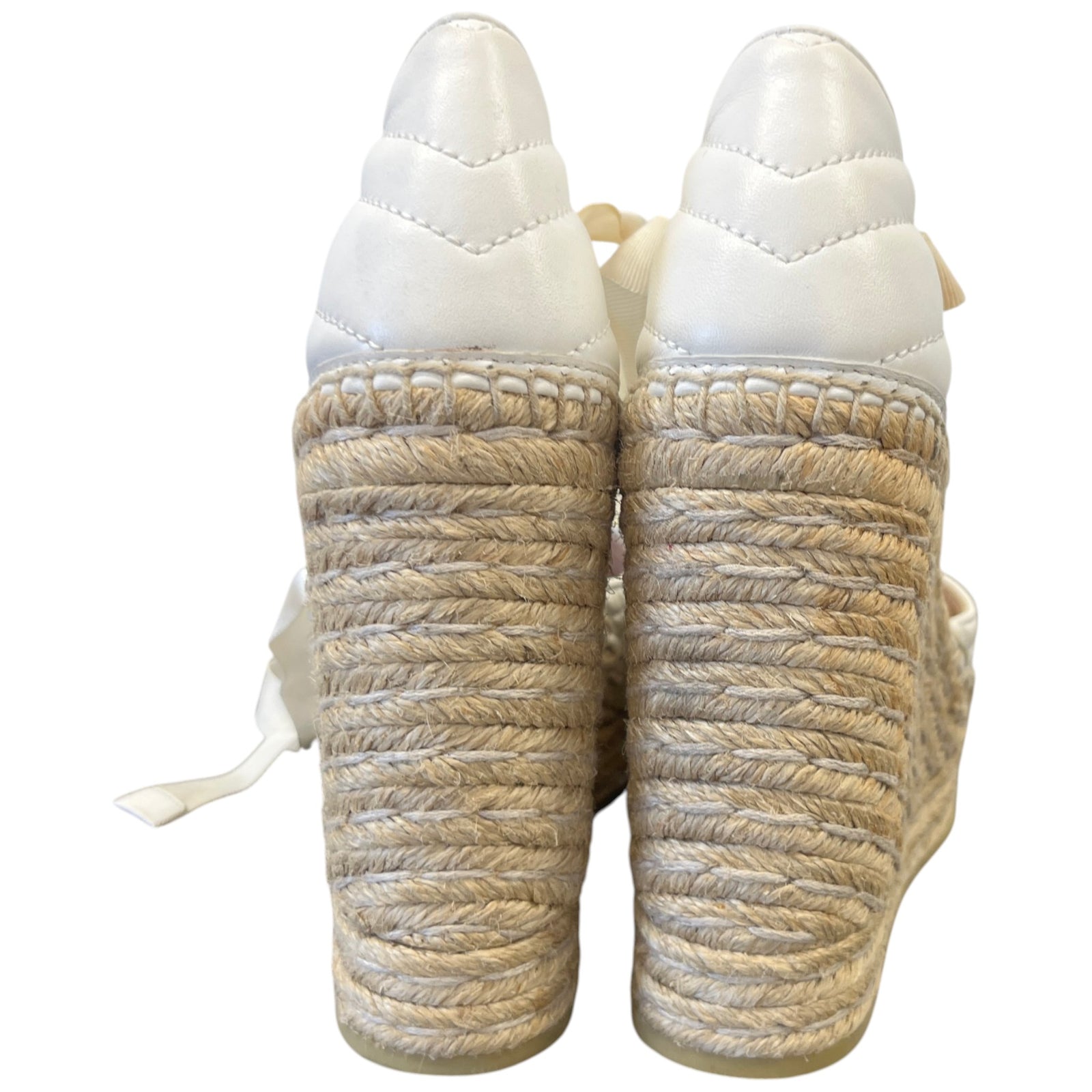Women's GG Marmont Wedge Heels White Size 3.5 - Photo 7