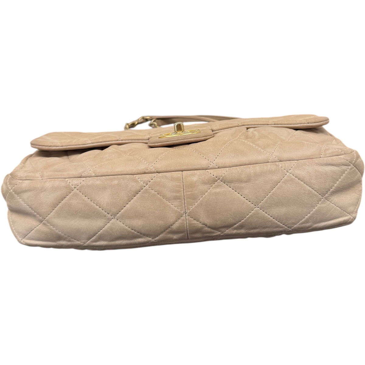Women's Chic Quilt Flap Handbag Beige - Photo 10