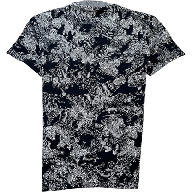 Louis Vuitton Men's Camo Jacquard T-Shirt Grey Size S