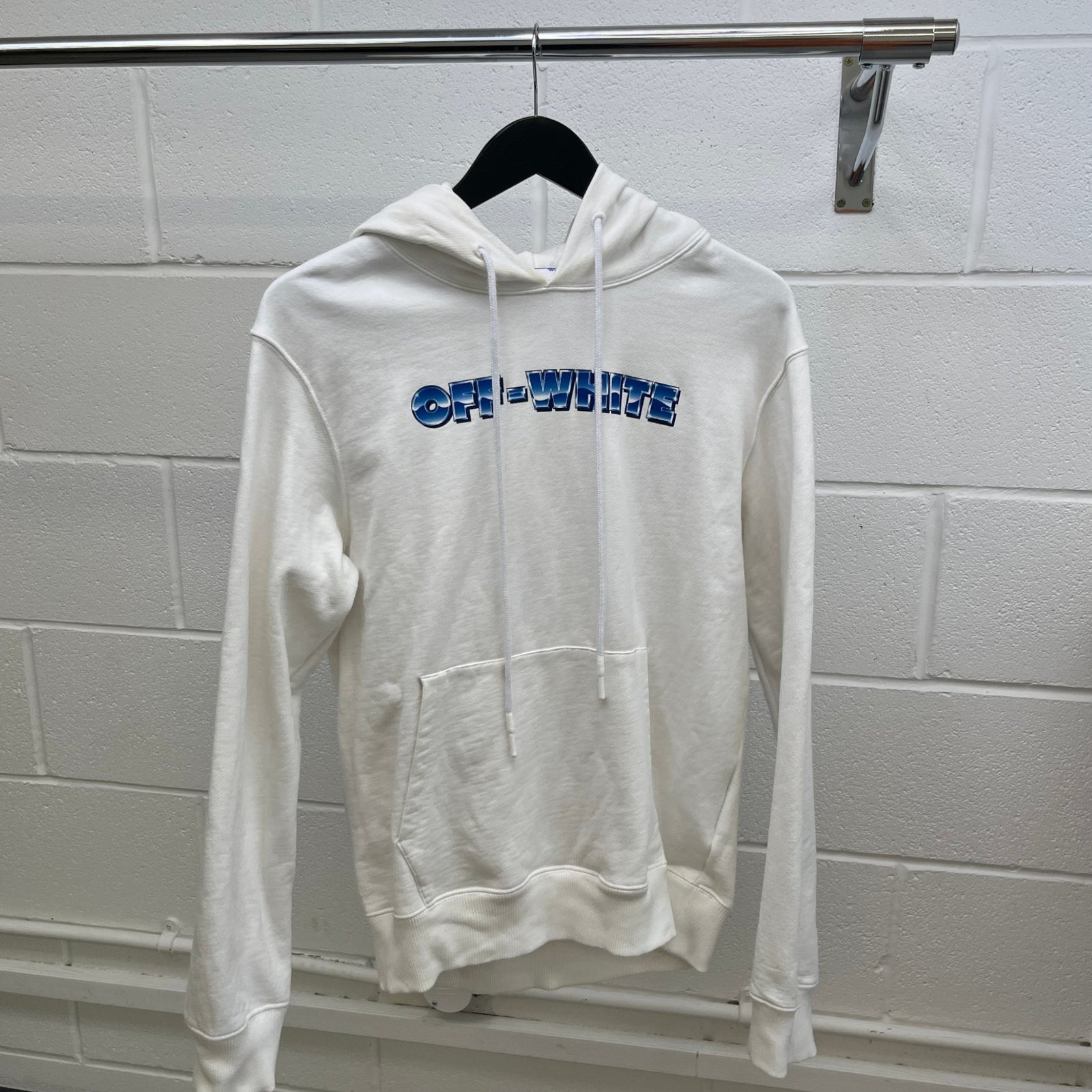 Men's Metal Arrow Hoodie White Size S - Photo 8