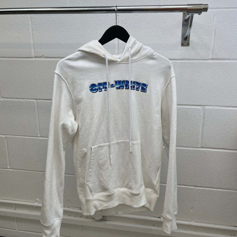 Men's Metal Arrow Hoodie White Size S