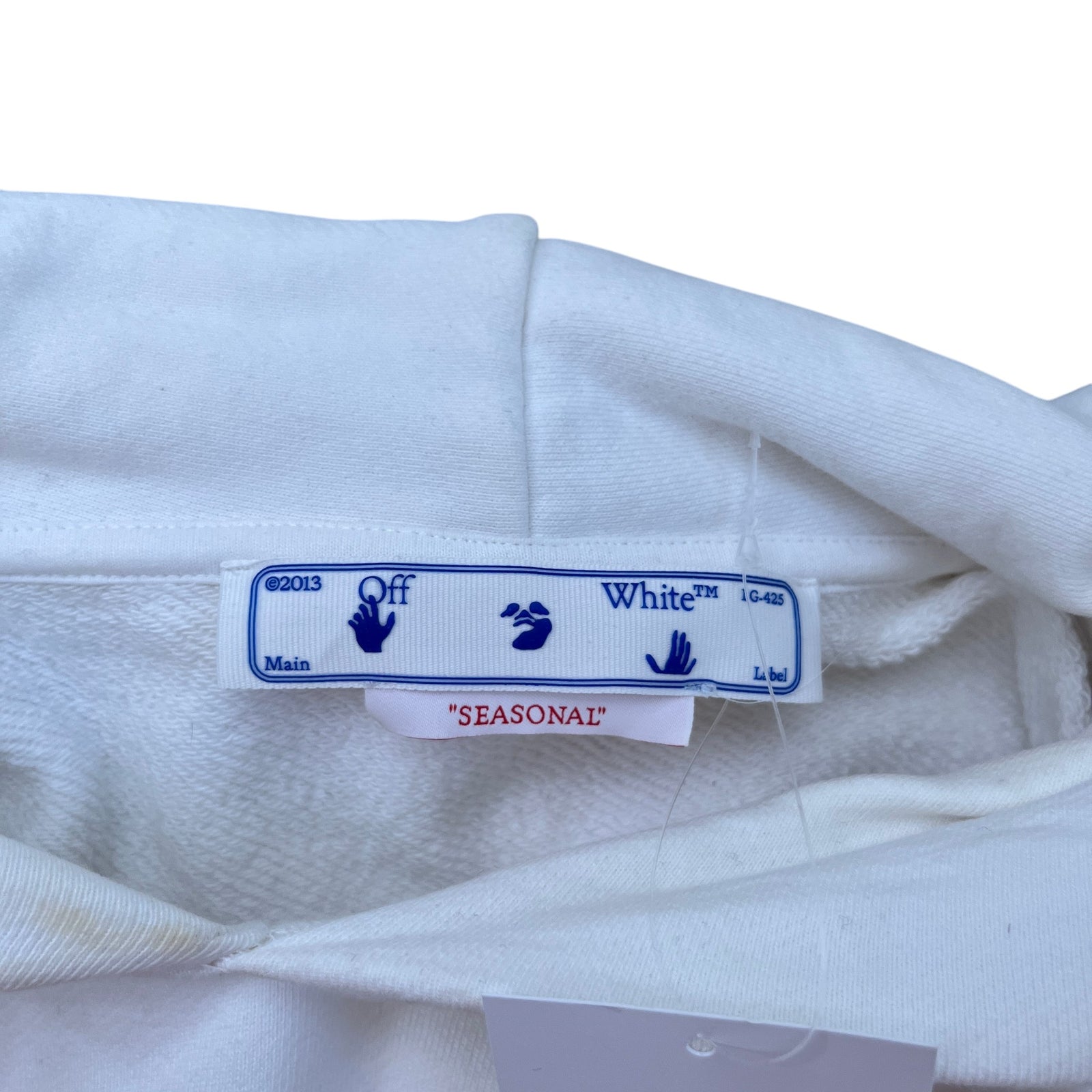 Men's Metal Arrow Hoodie White Size S - Photo 7