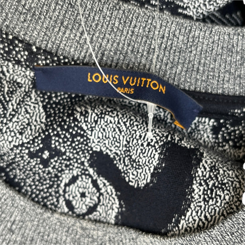 Louis Vuitton Men's Camo Jacquard T-Shirt Grey Size S
