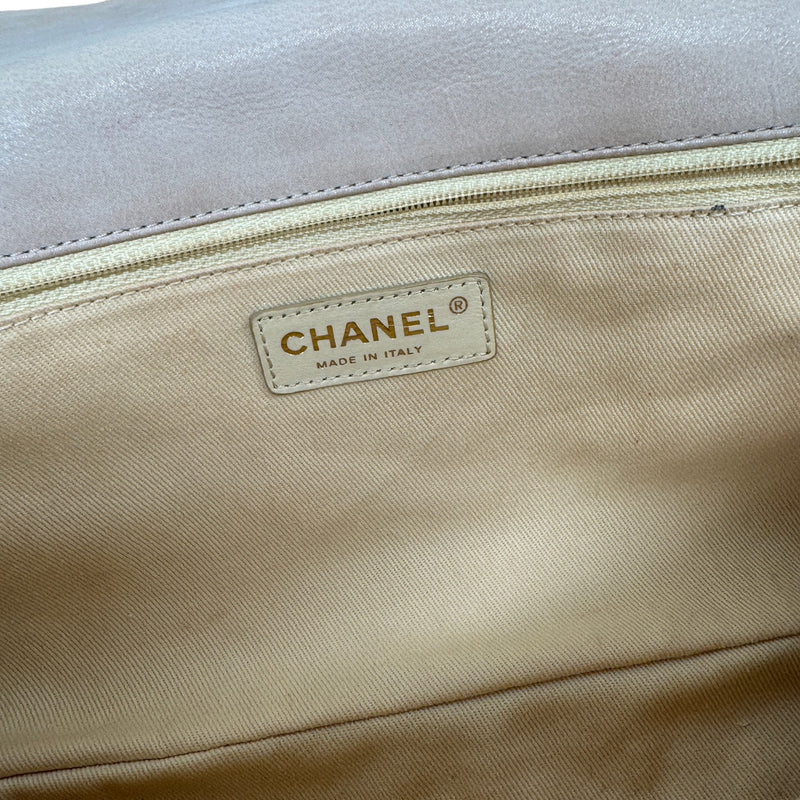 Women's Chic Quilt Flap Handbag Beige