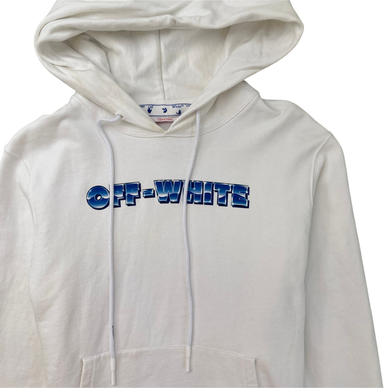 Men's Metal Arrow Hoodie White Size S