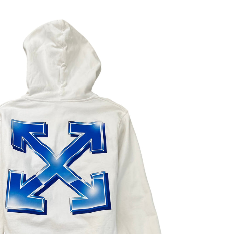 Men's Metal Arrow Hoodie White Size S