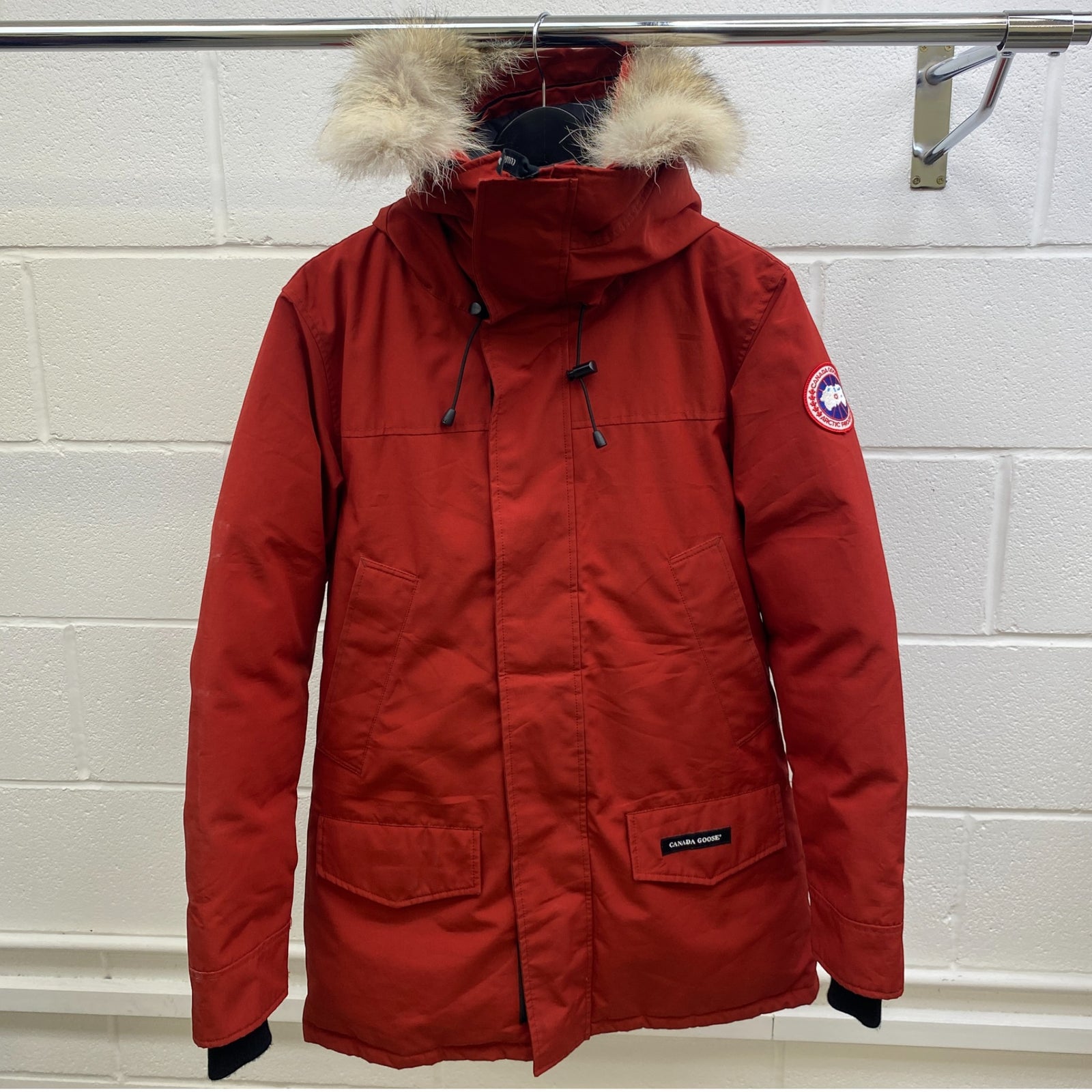 Men's Langford Parka Down Jacket Burnt Orange Size M - Photo 10