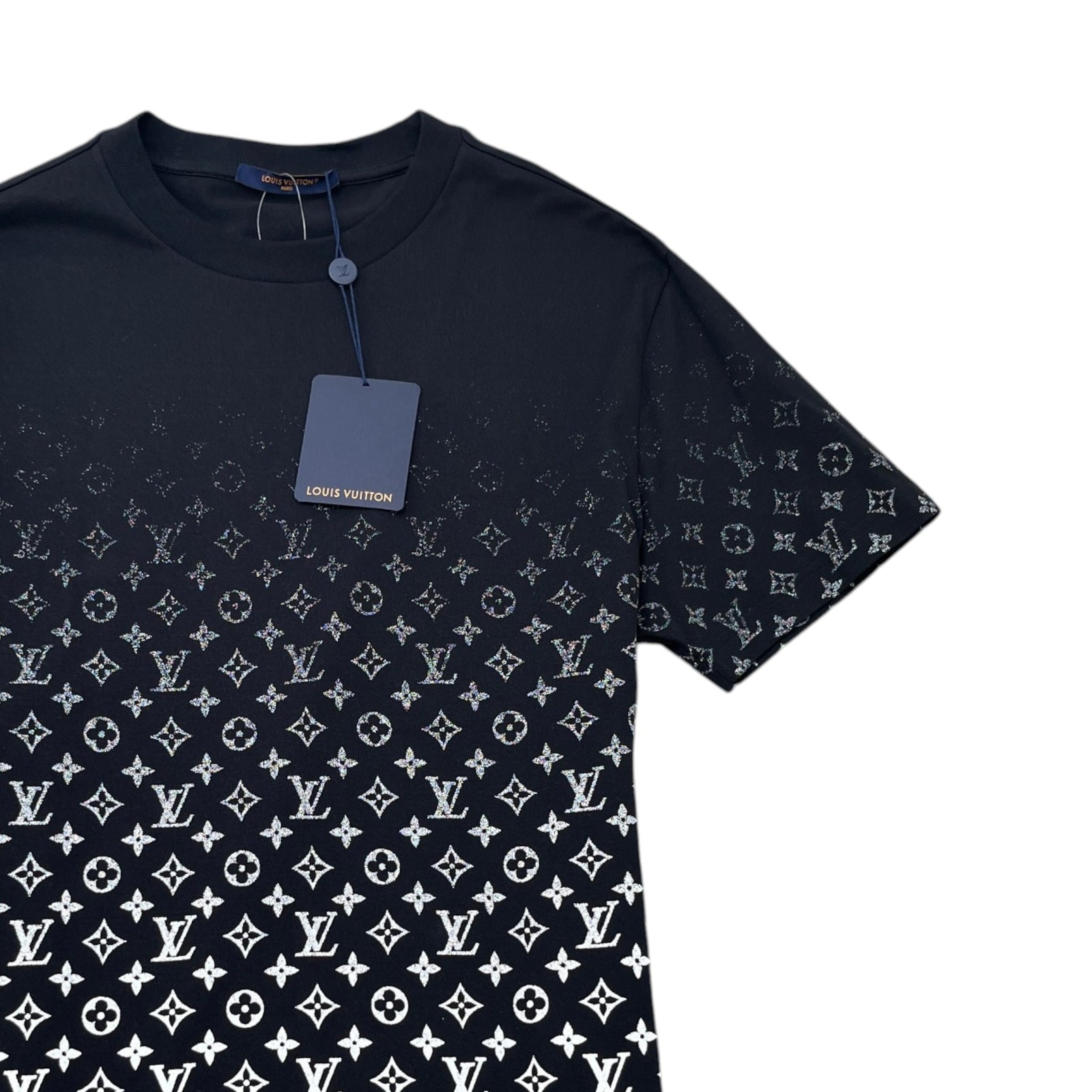 Men's Monogram Gradient T-Shirt Black Size L - Photo 3