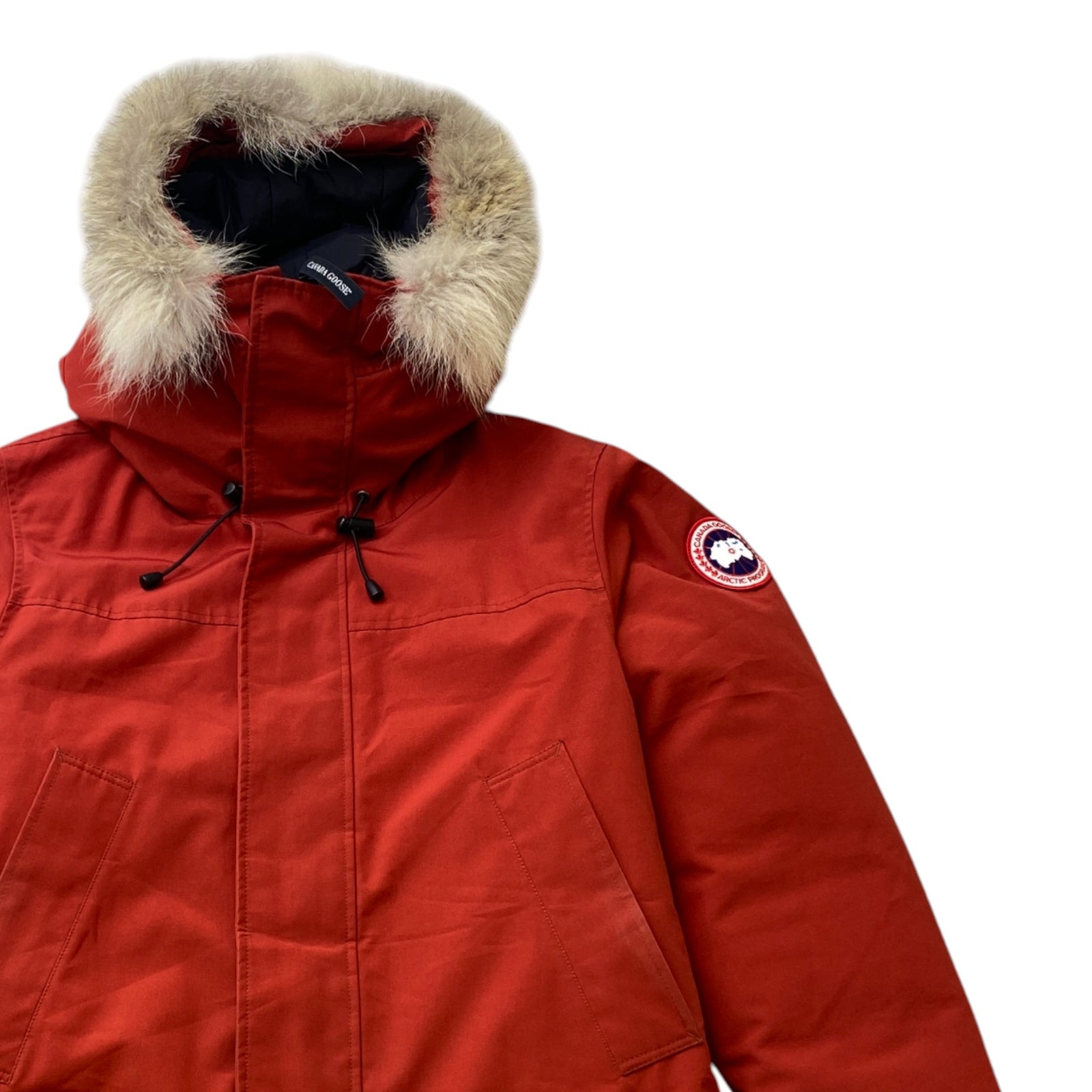 Men's Langford Parka Down Jacket Burnt Orange Size M - Photo 3