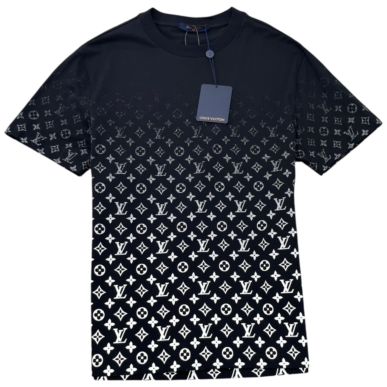 Men's Monogram Gradient T-Shirt Black Size L - Photo 1