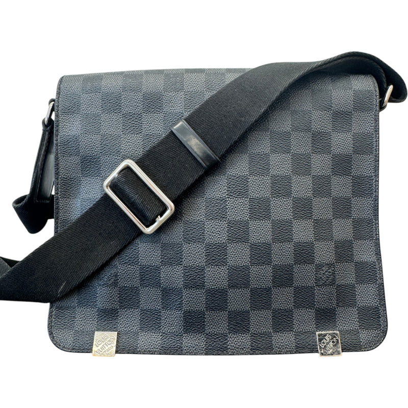 Men's Damier Graphite District PM Messenger Bag Black