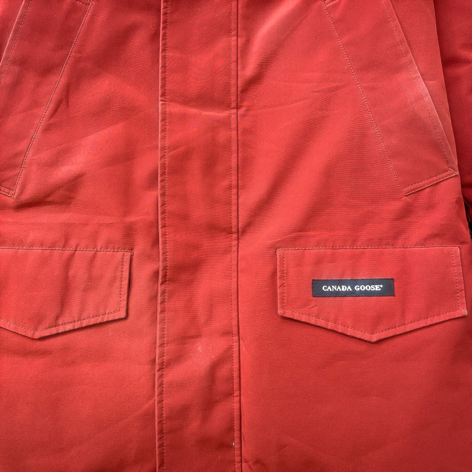 Men's Langford Parka Down Jacket Burnt Orange Size M - Photo 7