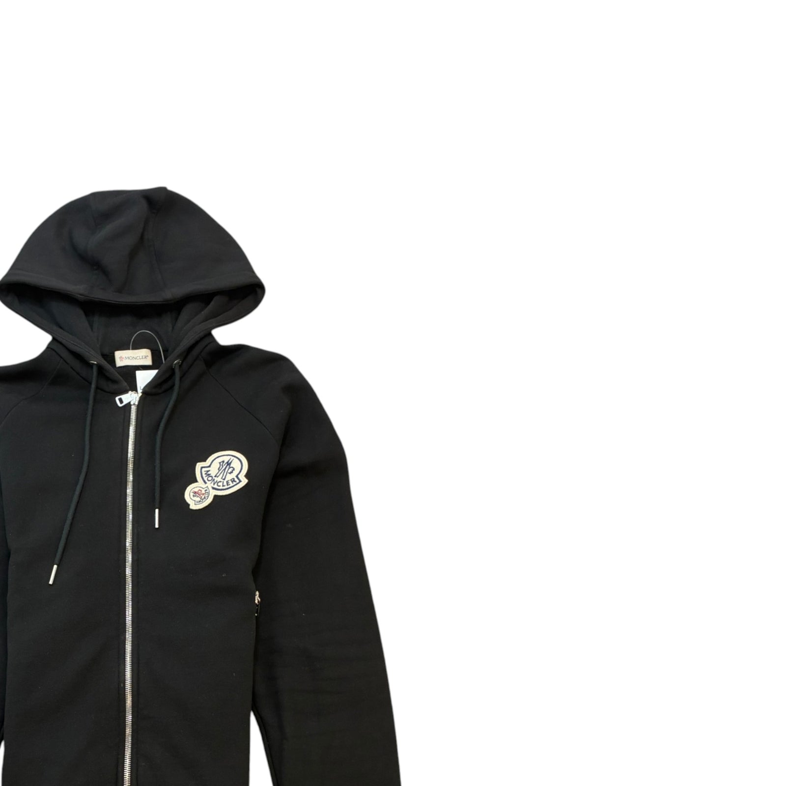 Men's Maglia Double Logo Zip Up Hoodie Black Size M - Photo 3