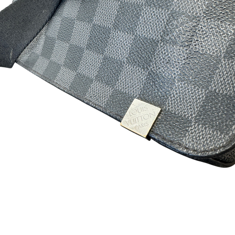 Men's Damier Graphite District PM Messenger Bag Black