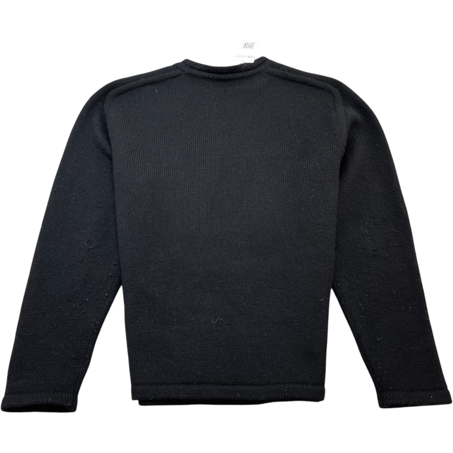 Men's Barcode Intarsia Knit Jumper Black Size L - Photo 2