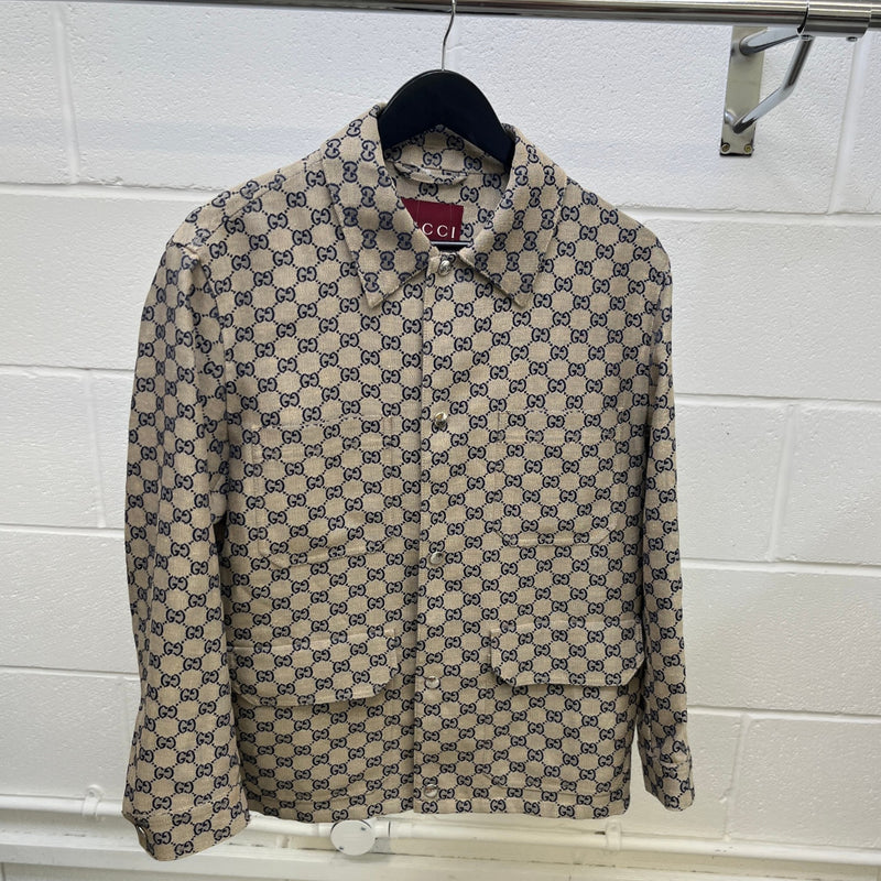 Men's GG Supreme Jacket Beige Size XS