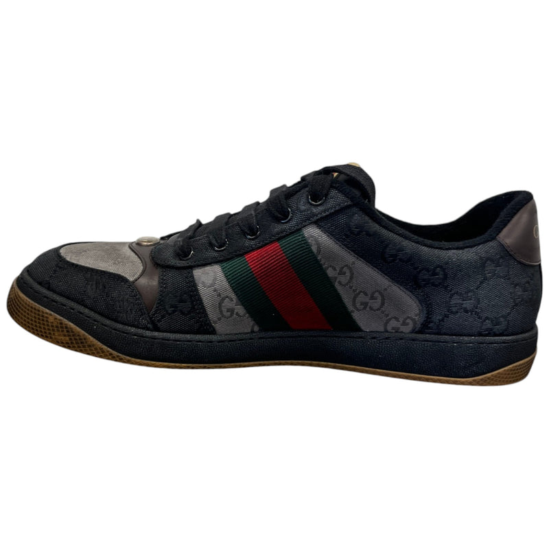 Men's Distressed Screener Low Trainers Black Size 11