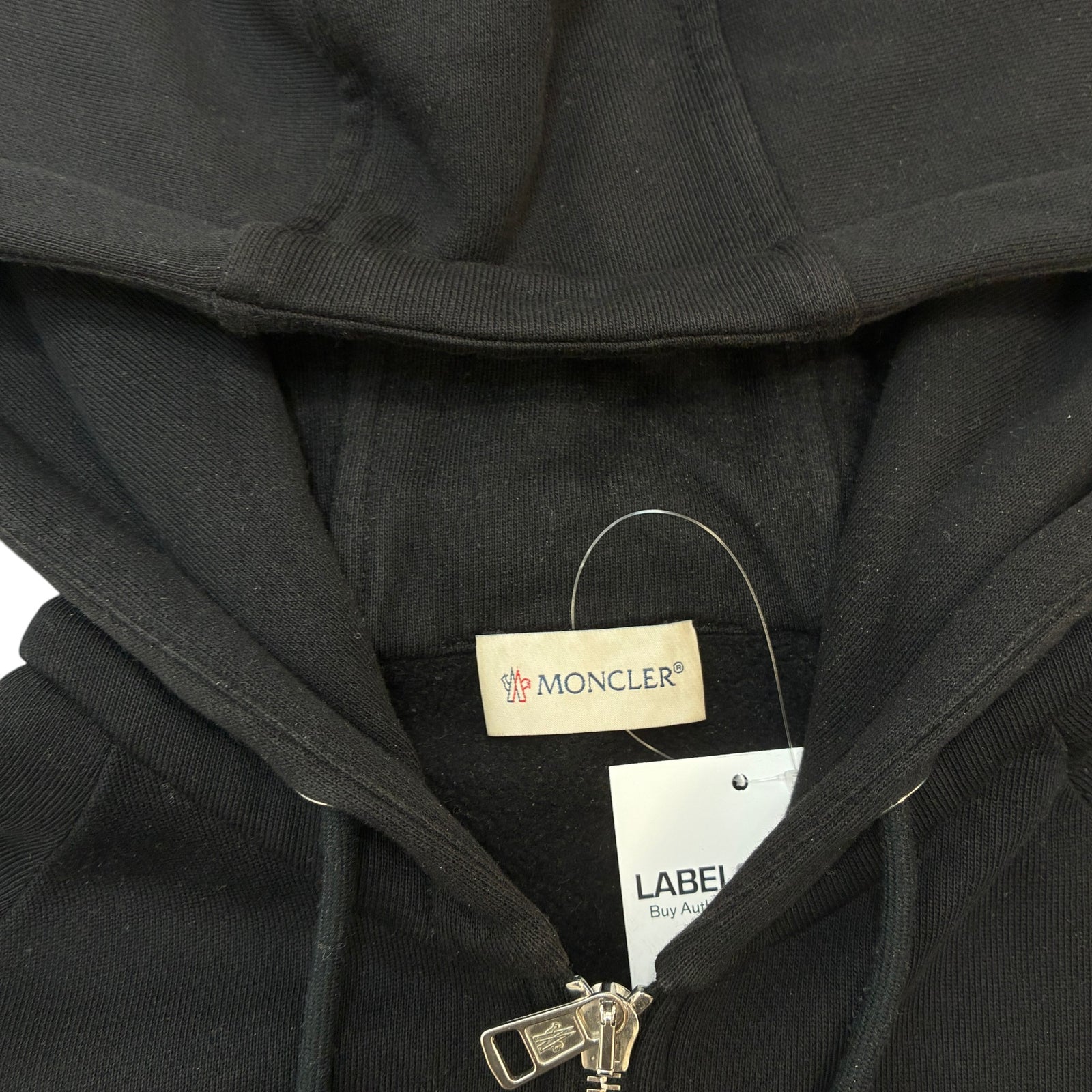 Men's Maglia Double Logo Zip Up Hoodie Black Size M - Photo 7